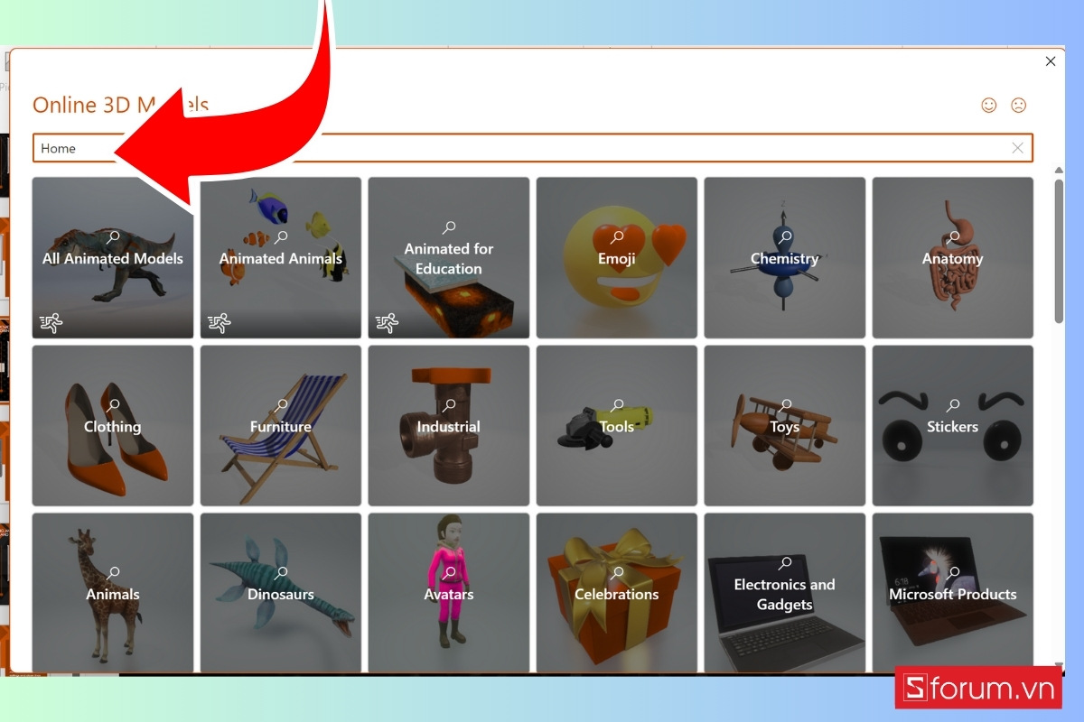 Chèn mô hình 3D vào slide PowerPoint bước 7