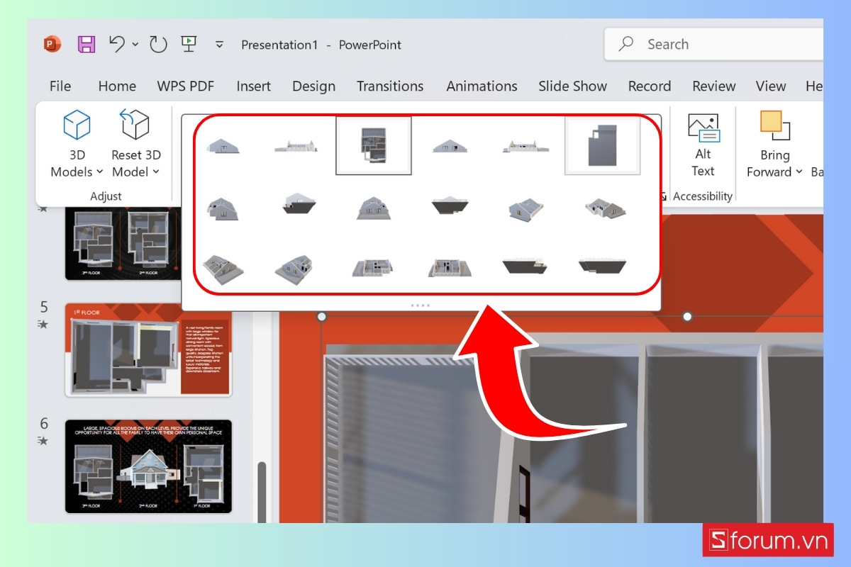Điều chỉnh góc nhìn cho mô hình 3D bước 2