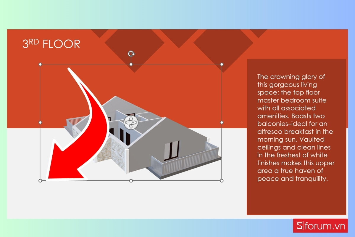 Điều chỉnh góc nhìn cho mô hình 3D bước 4