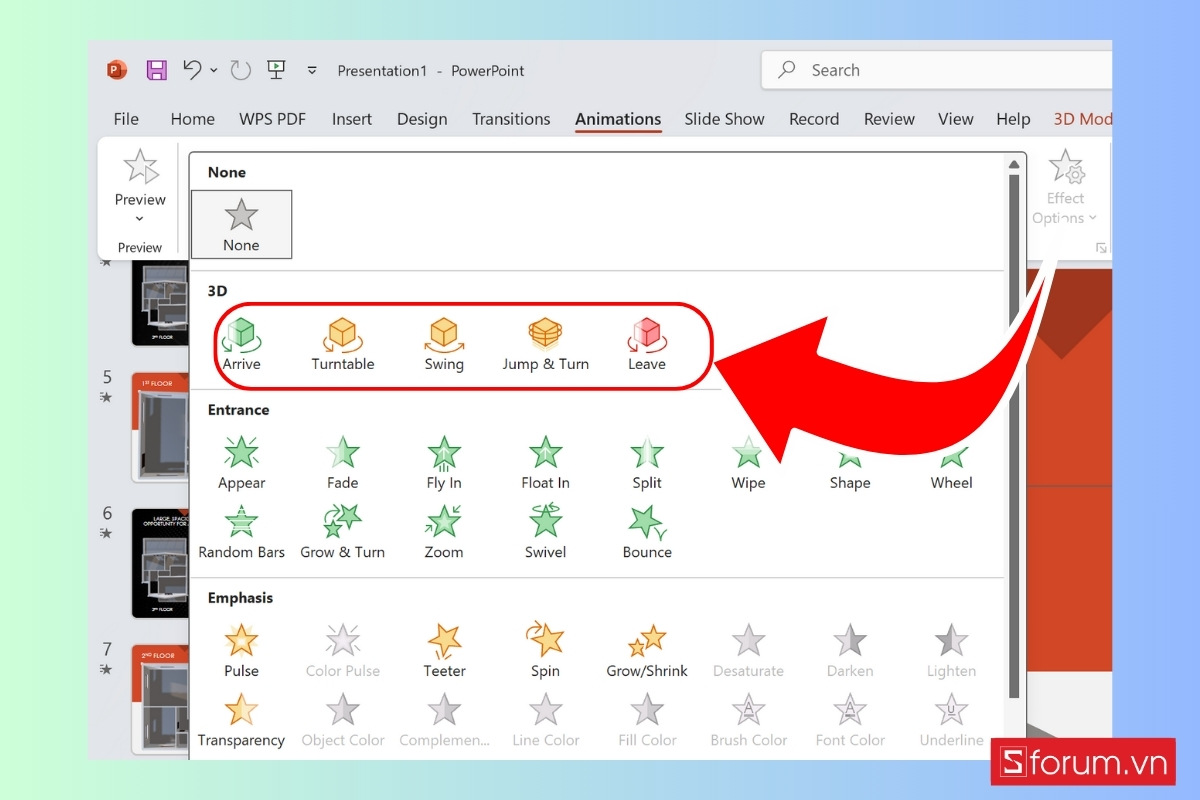 Thêm hiệu ứng chuyển động cho mô hình 3D bước 2