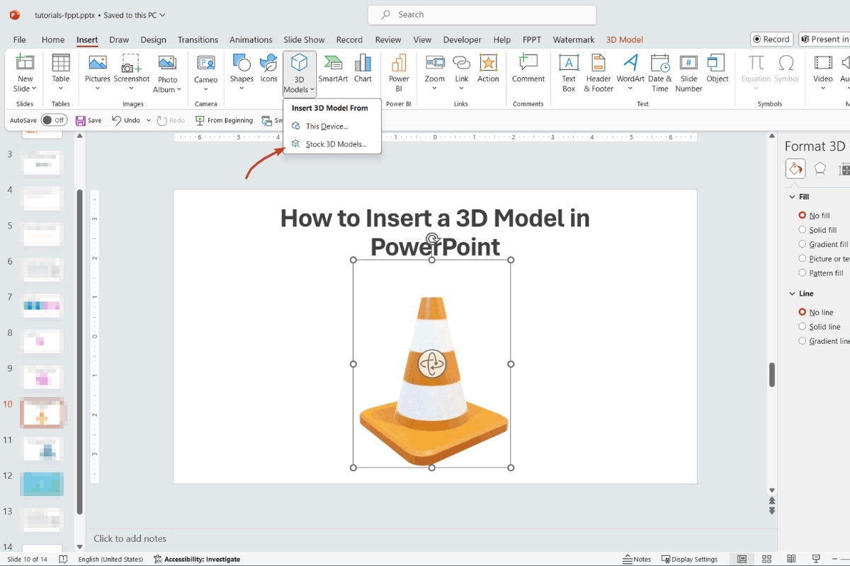 Hướng dẫn chèn và tùy chỉnh icon, mô hình 3D thêm phần sinh động