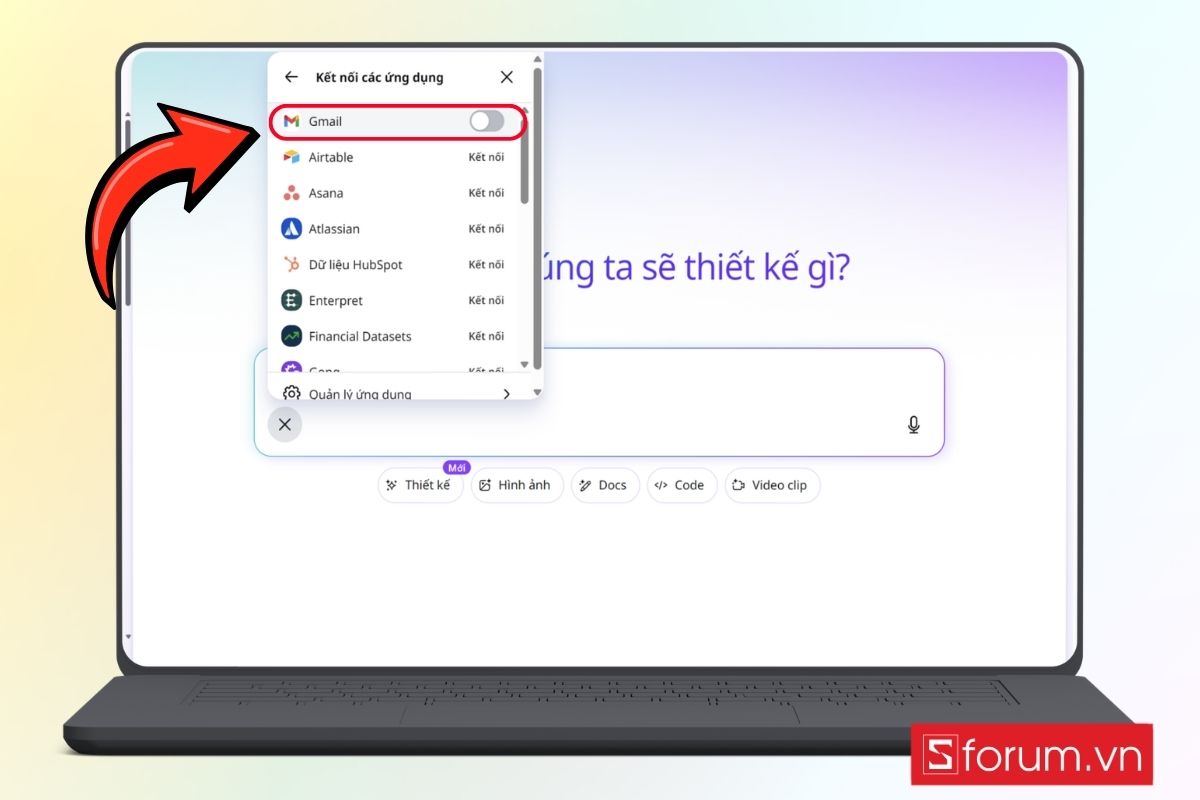 Hướng dẫn kết nối Gmail với Canva AI bước 10