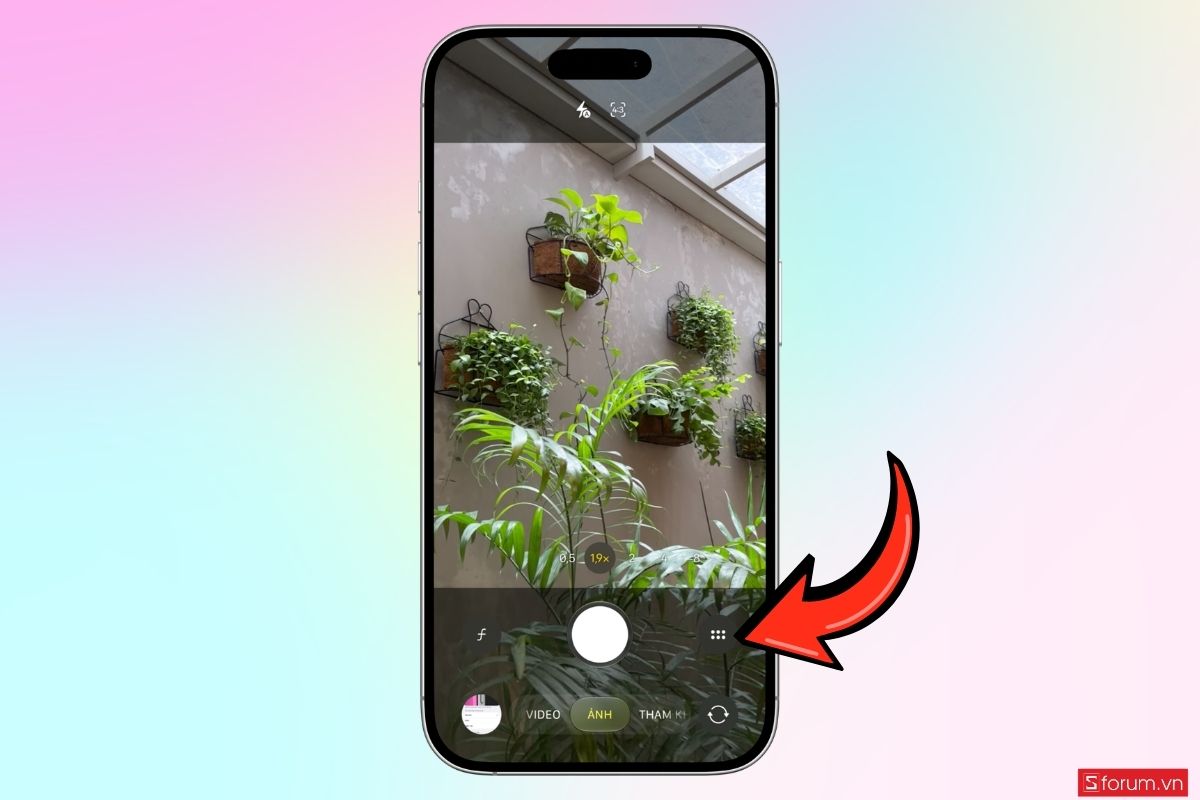 Cách thiết lập Công cụ điều khiển Pro trên iPhone 18 Pro Max bước 1