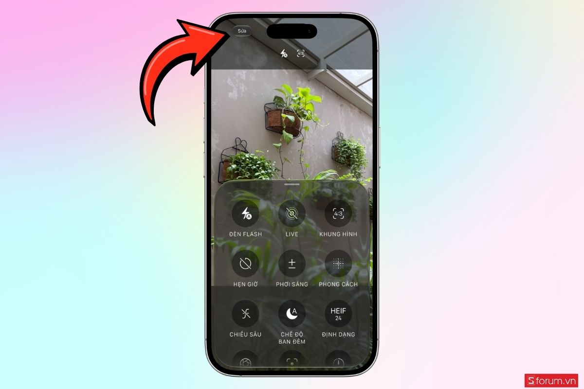 Cách thiết lập Công cụ điều khiển Pro trên iPhone 18 Pro Max bước 2