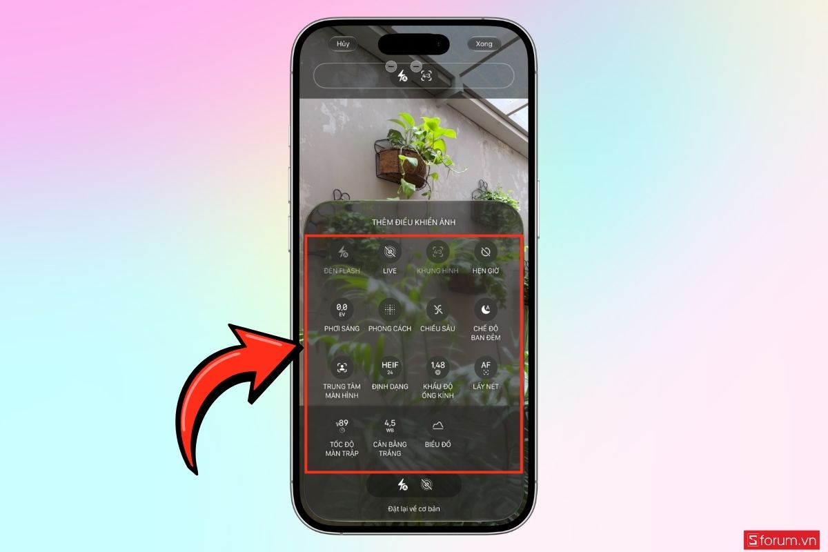 Cách thiết lập Công cụ điều khiển Pro trên iPhone 18 Pro Max bước 3
