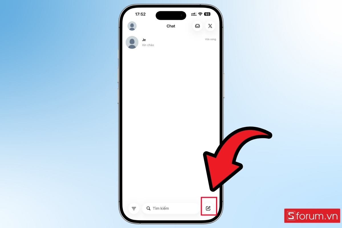 Cách gửi tin nhắn nhanh chóng trên XChat bước 1