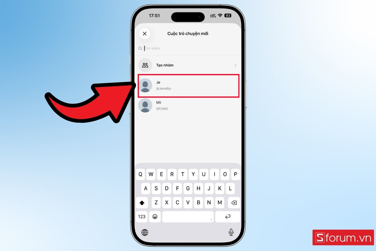 Cách gửi tin nhắn nhanh chóng trên XChat bước 2