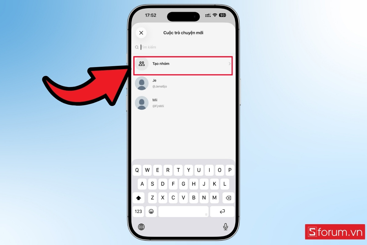 Tạo nhóm chat và quản lý cuộc trò chuyện hiệu quả bước 1