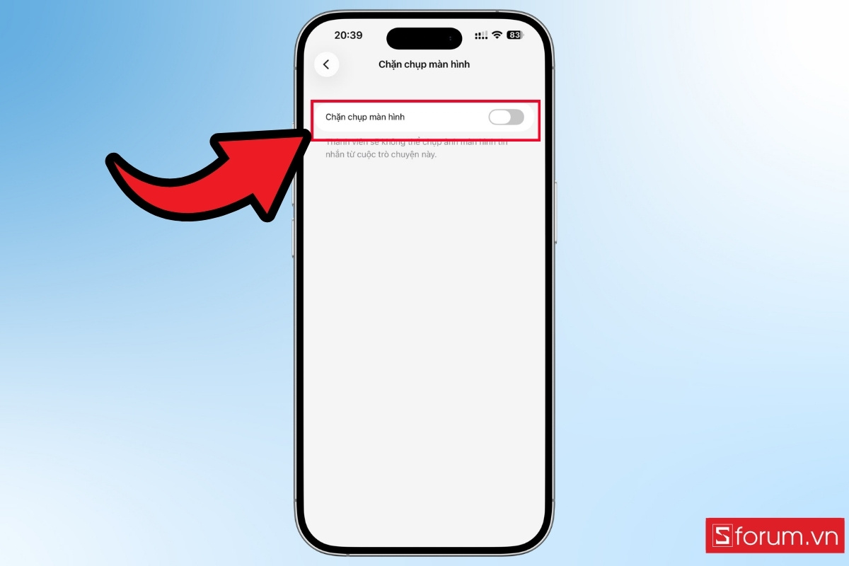 Cách tắt chụp màn hình trong XChat bước 3