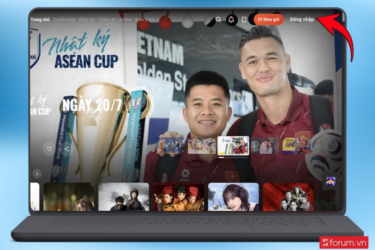Hướng dẫn xem ASEAN Cup 2026 trên website FPT Play bước 2