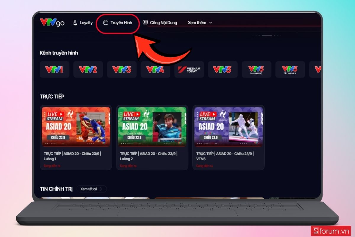 Xem trận U23 Việt Nam vs U23 Hàn Quốc trên VTV Go không cần tải app bước 5