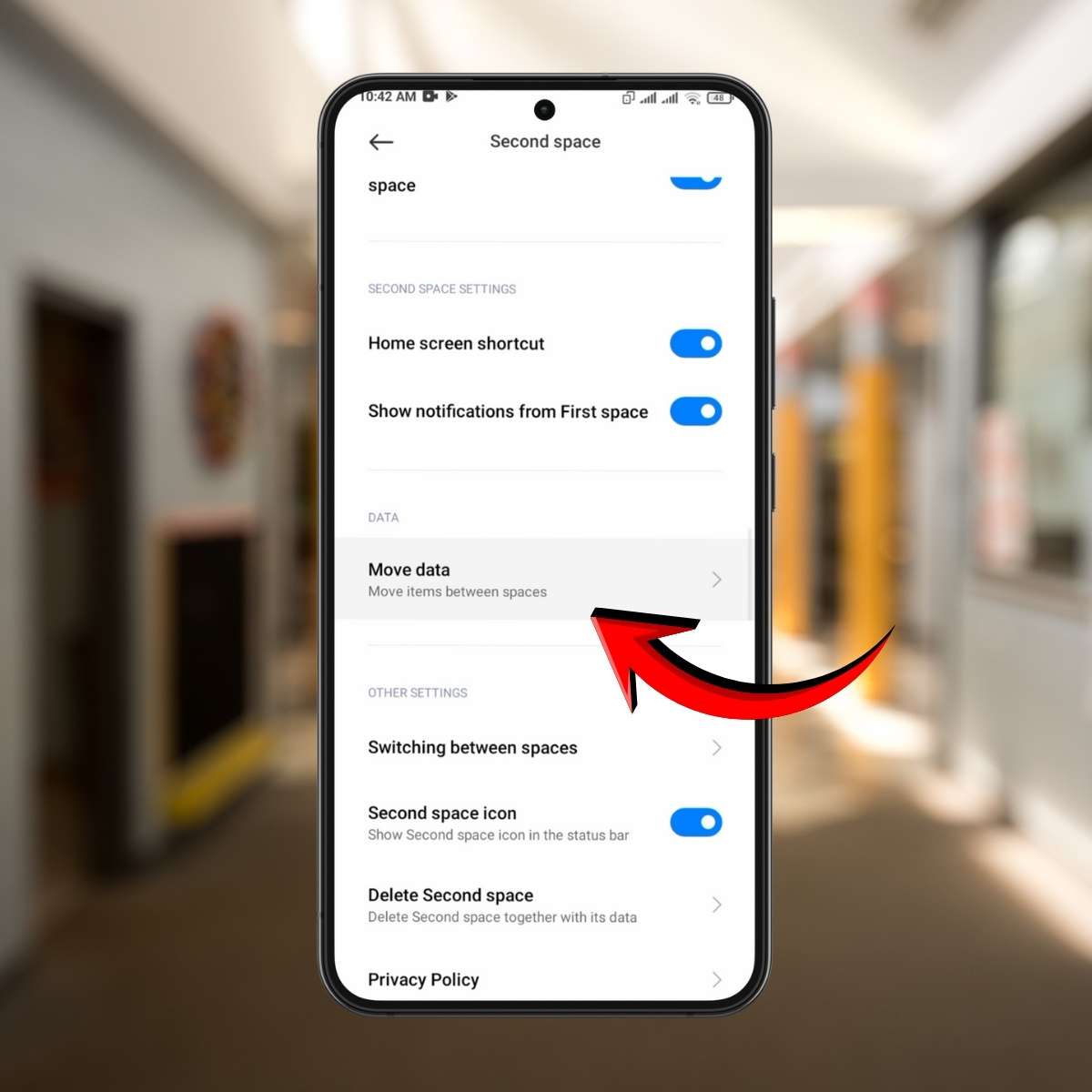 Chia sẻ dữ liệu từ không gian thứ nhất sang không gian thứ hai bước 6