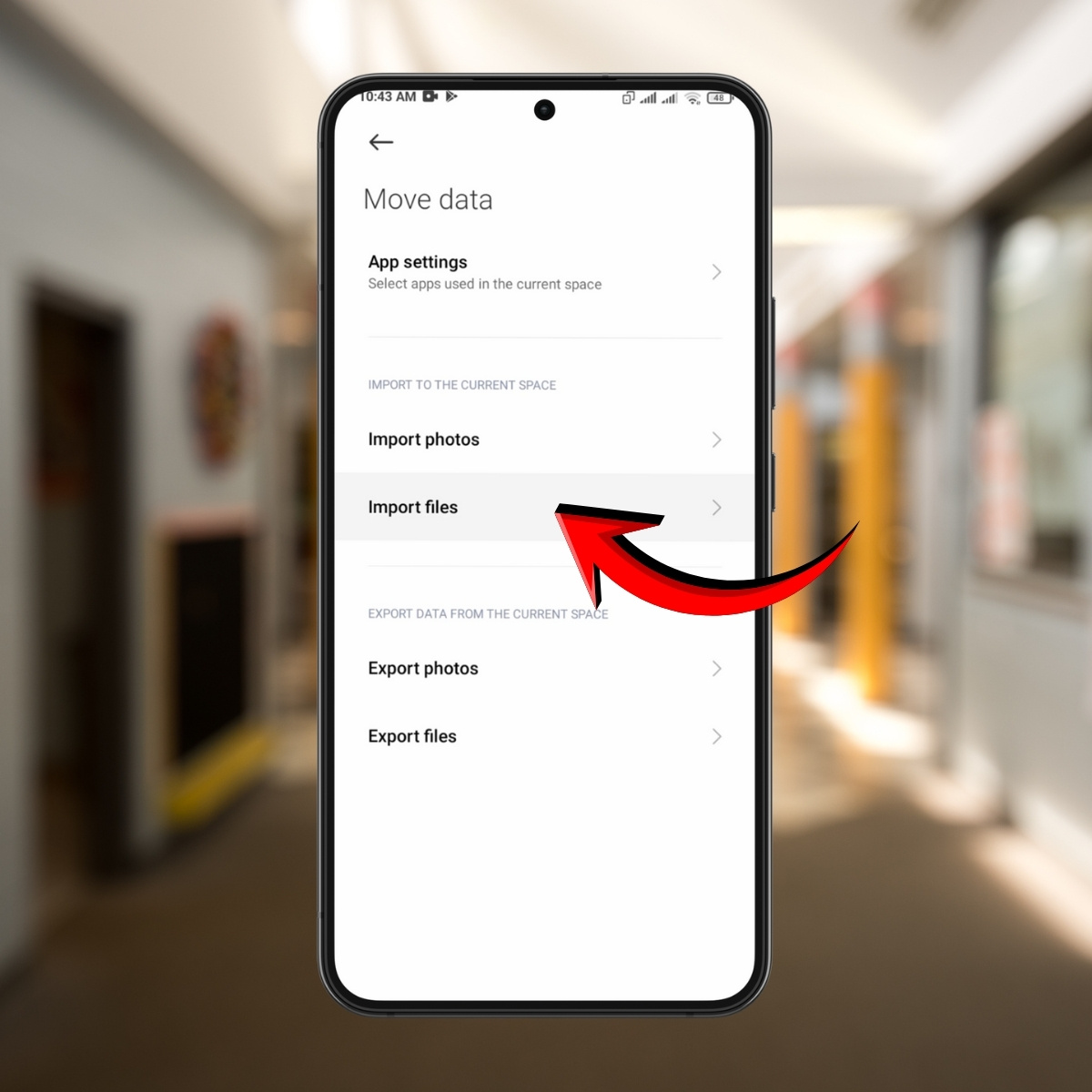 Chia sẻ dữ liệu từ không gian thứ nhất sang không gian thứ hai bước 10