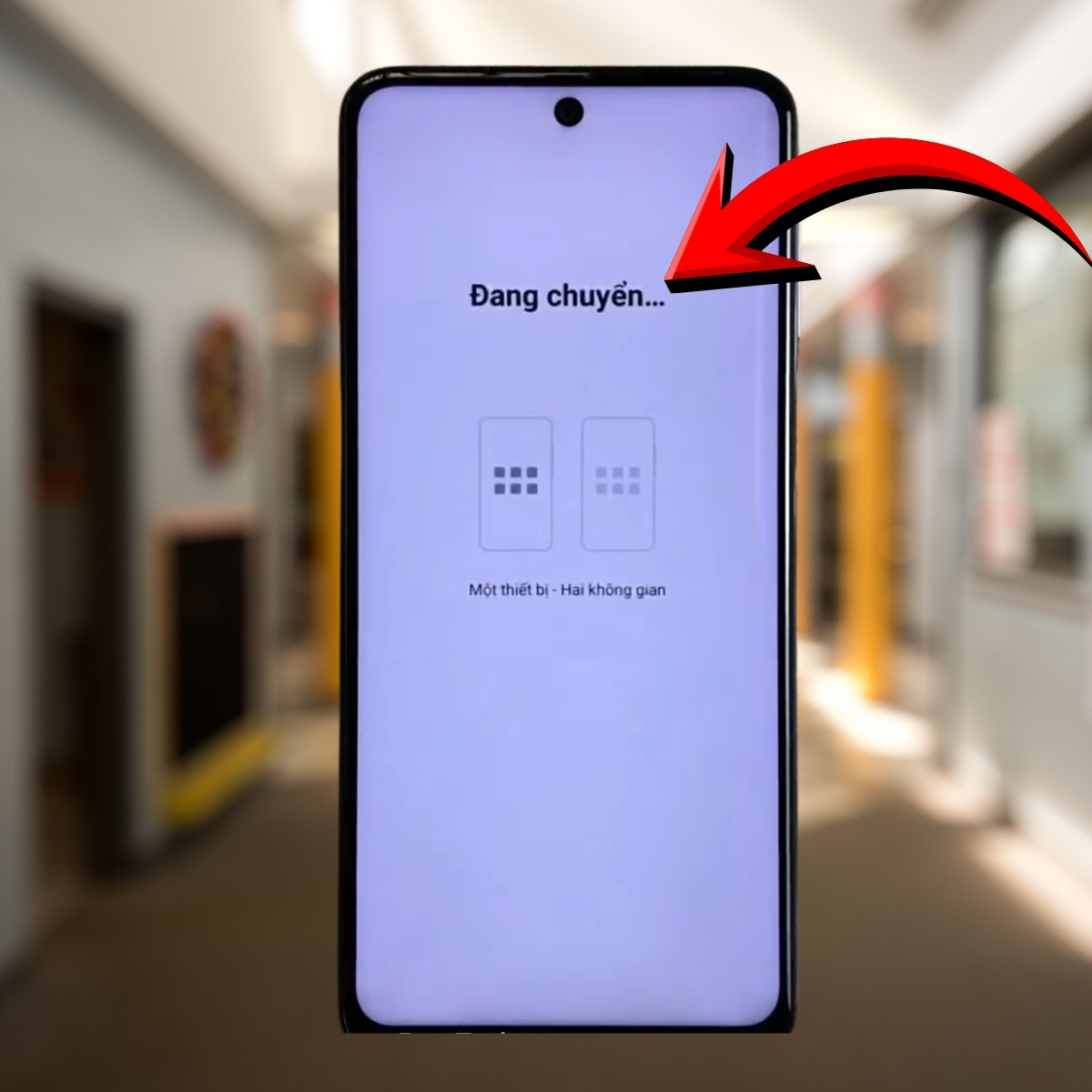 Cách chuyển về không gian thứ nhất trên điện thoại Xiaomi bước 3