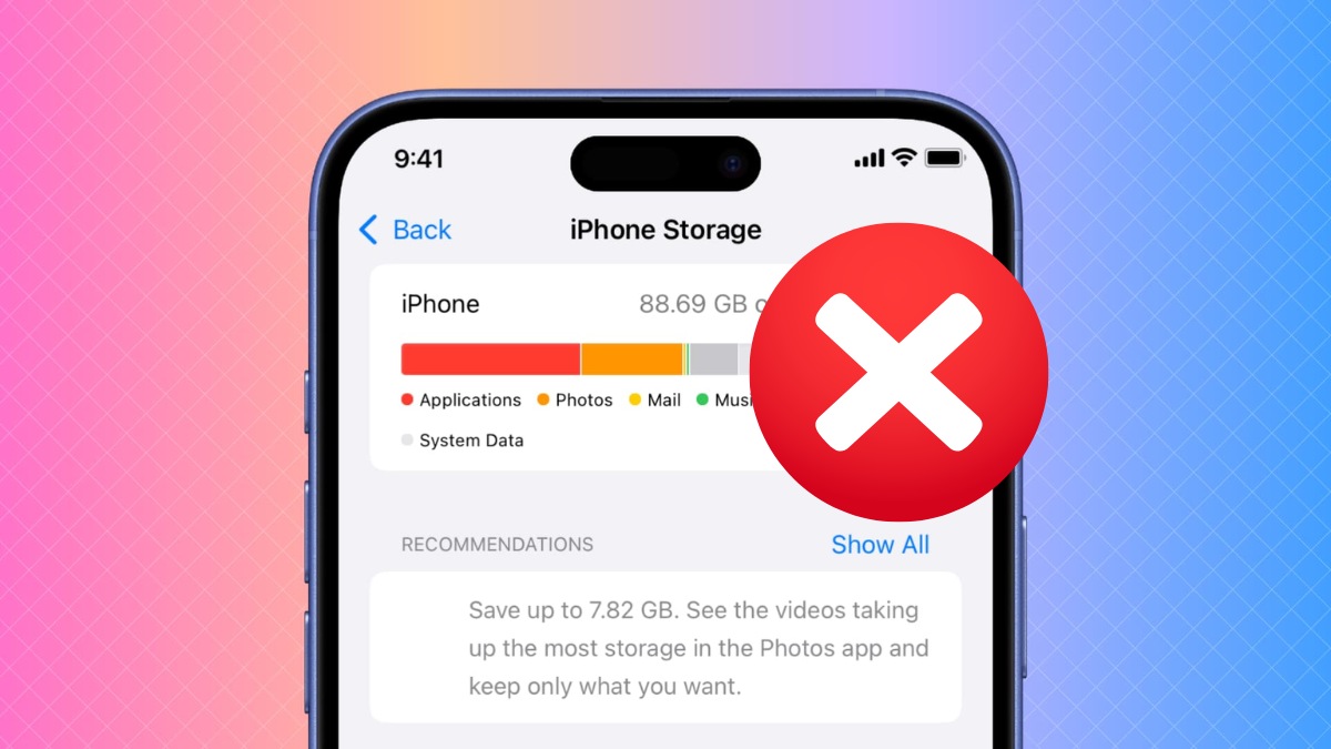 Không load được dung lượng iPhone do đâu? Cách khắc phục