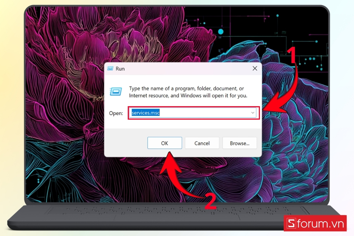 Bật lại dịch vụ Windows Update bước 2