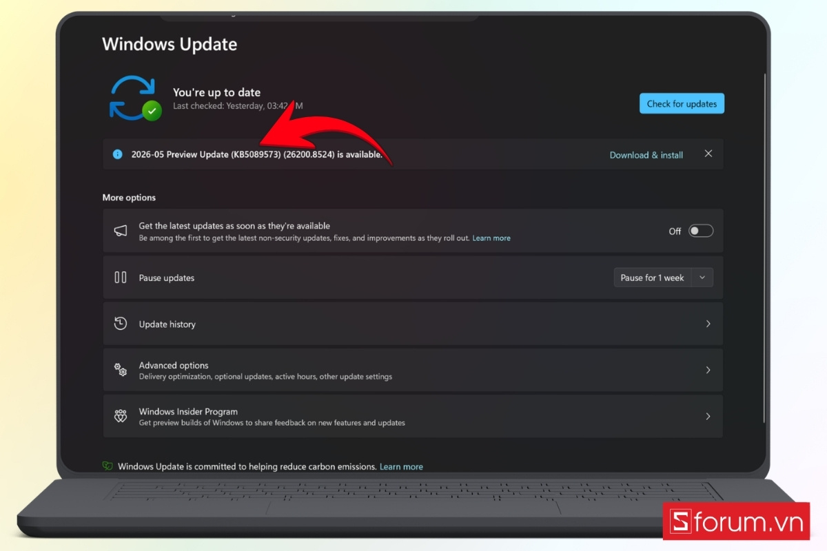 Cài đặt bản cập nhật thủ công từ Microsoft Update Catalog bước 1