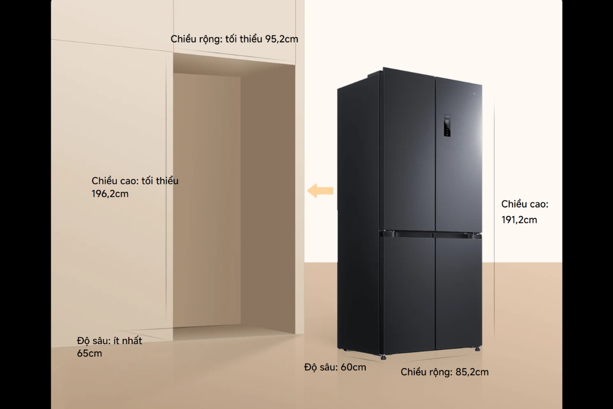 Tổng hợp chi tiết kích thước tủ lạnh Xiaomi Mijia mẫu từ nhỏ đến lớn