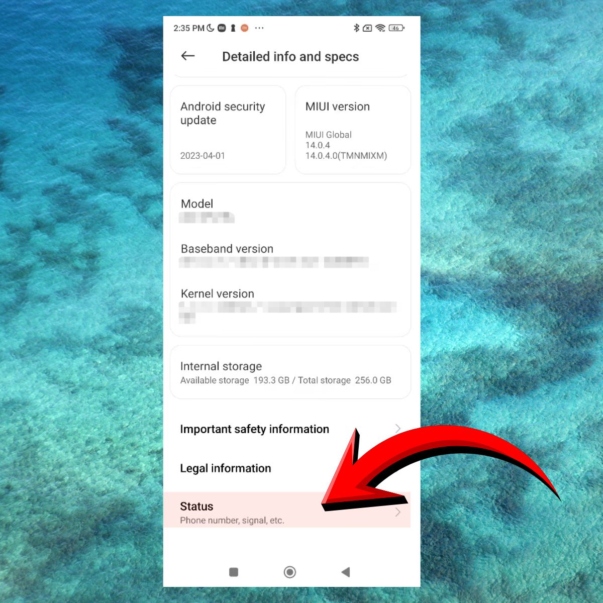 Cách lấy mã IMEI kiểm tra bảo hành Xiaomi trong cài đặt bước 3