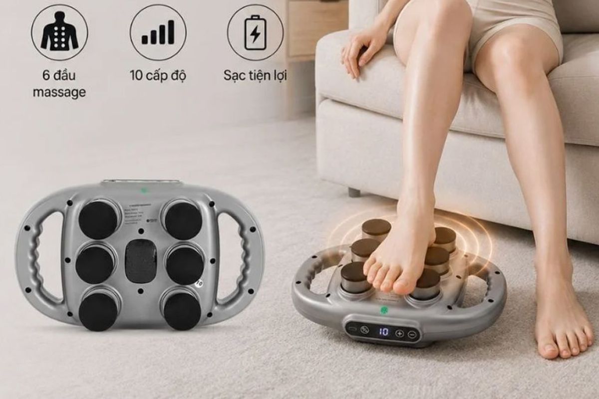 Máy massage 6 đầu rung Kachi MK390