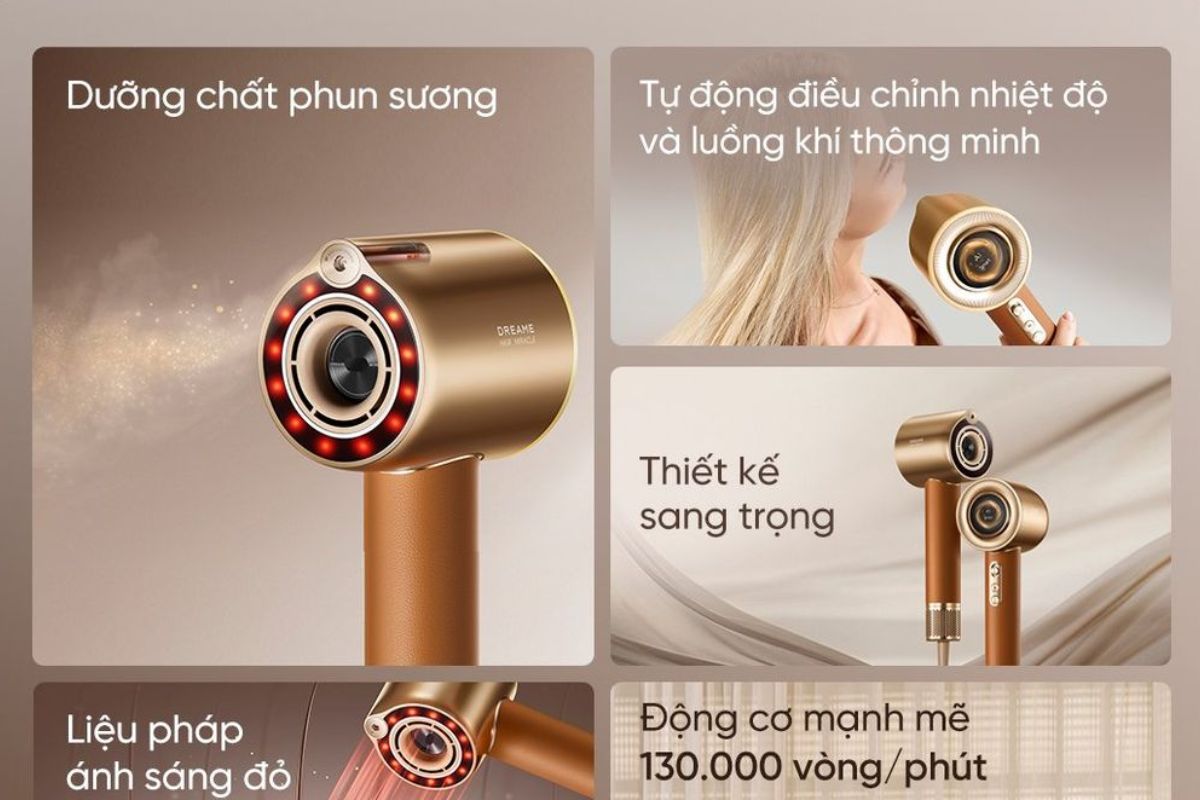 Top 7 máy sấy tóc Dreame giá rẻ mới nhất  Dreame Hair Miracle Pro AHX30