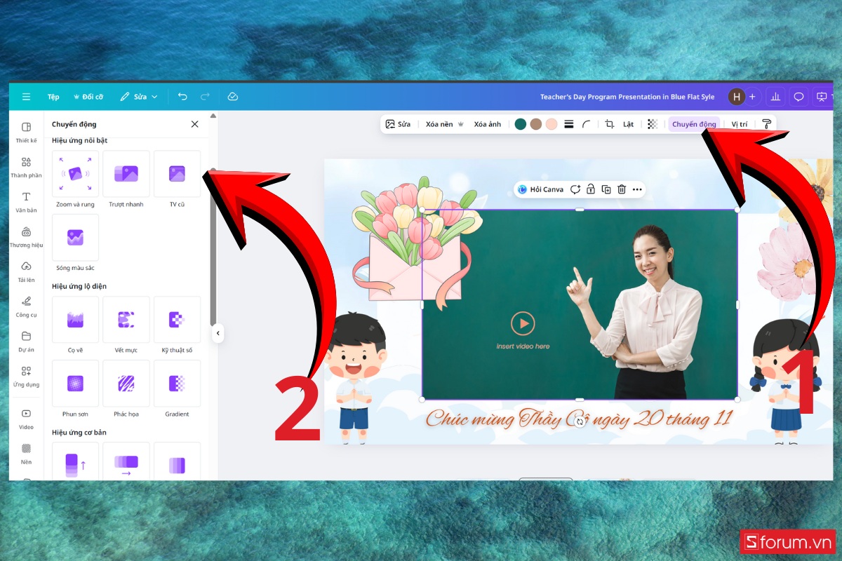 Hướng dẫn làm video tri ân thầy cô trên Canva đơn giản mà ý nghĩa bước 10