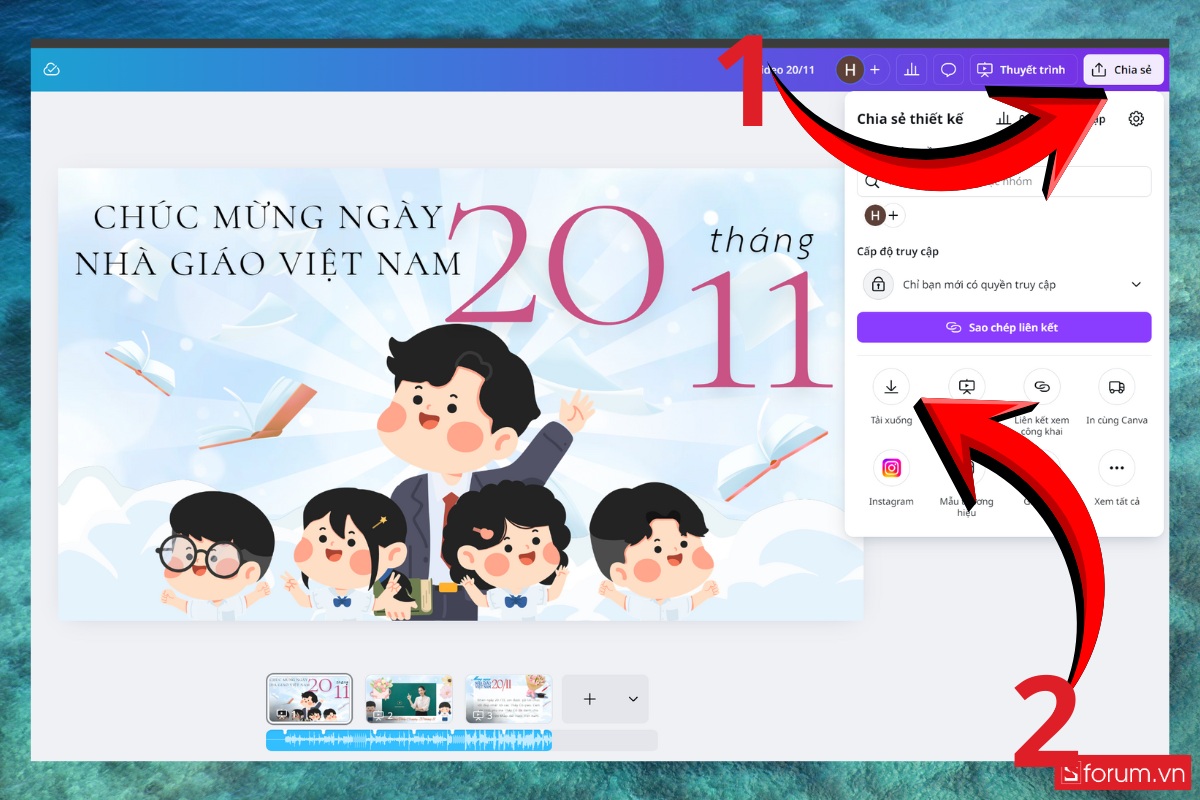 Hướng dẫn làm video tri ân thầy cô trên Canva đơn giản mà ý nghĩa bước 11