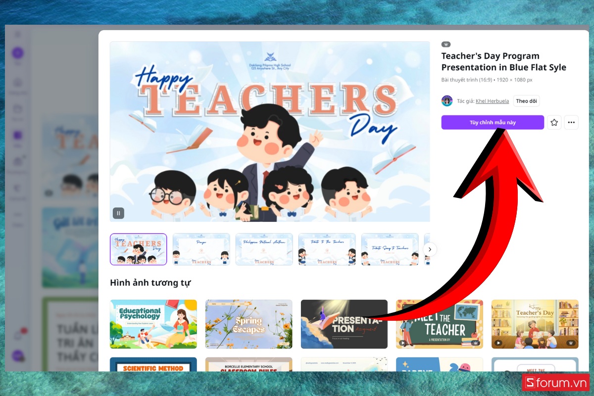 Hướng dẫn làm video tri ân thầy cô trên Canva đơn giản mà ý nghĩa bước 3