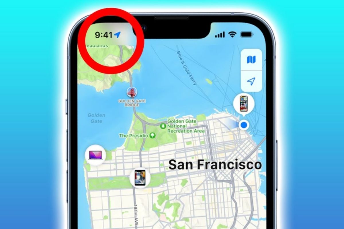 Khi nào mũi tên màu xanh xuất hiện trên iPhone?