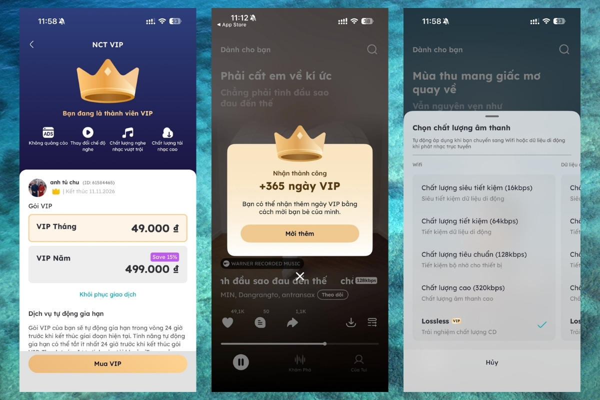 Trải nghiệm cao cấp khi sở hữu tài khoản VIP