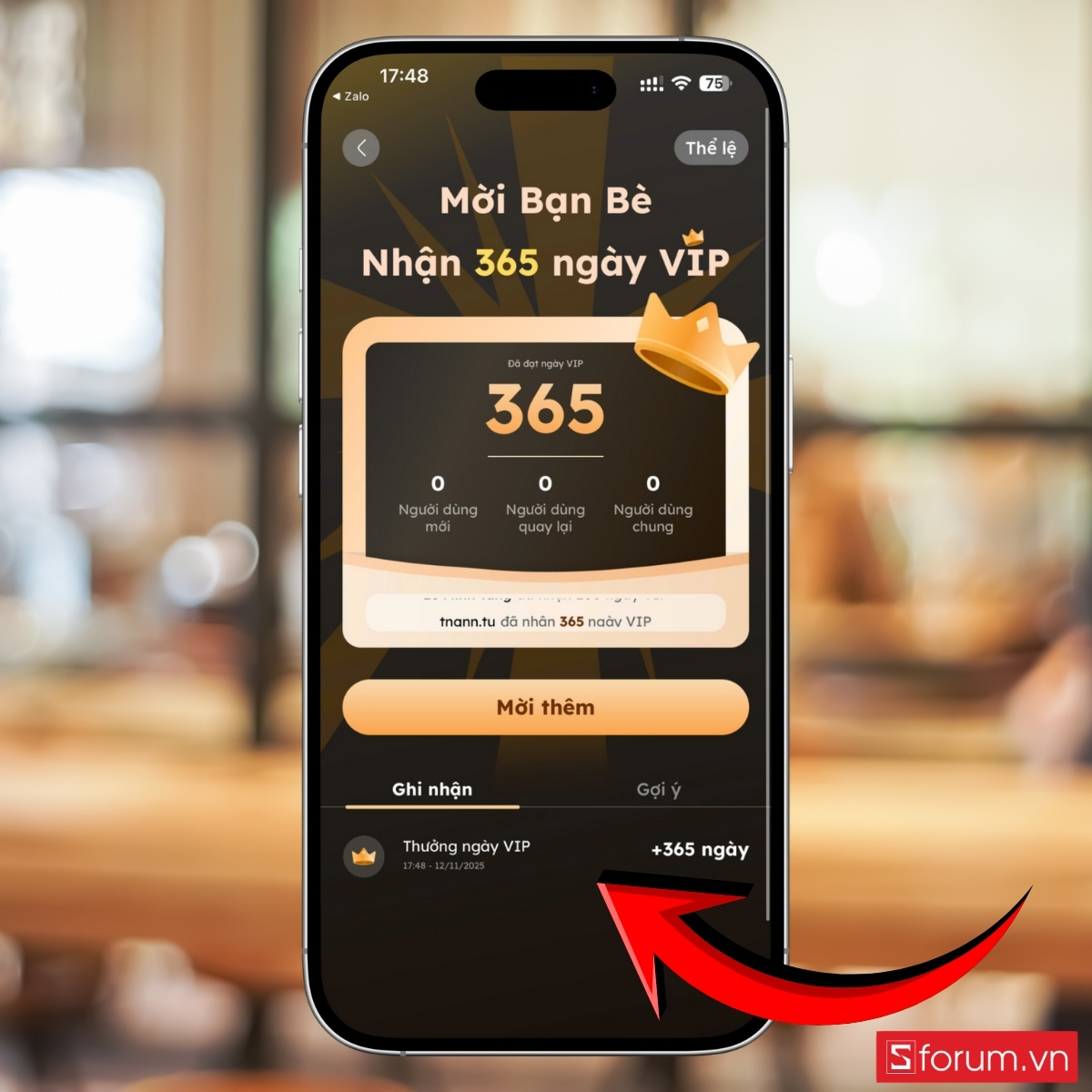 Hướng dẫn nhận gói VIP 365 ngày trên Nhạc Của Tui bước 3