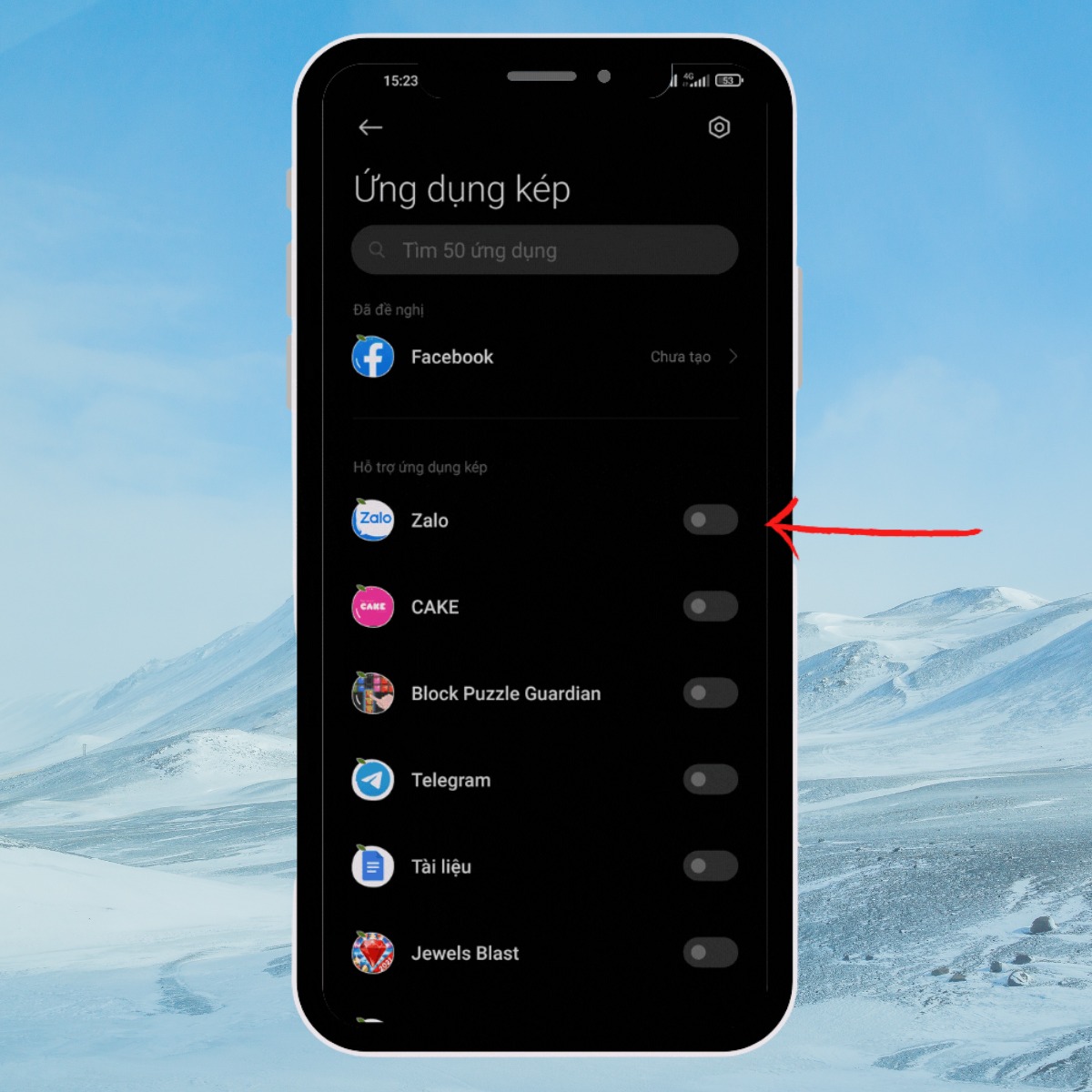 Kích hoạt ứng dụng mong muốn
