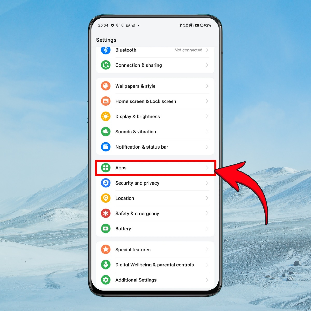 Truy cập vào phần cài đặt hệ thống