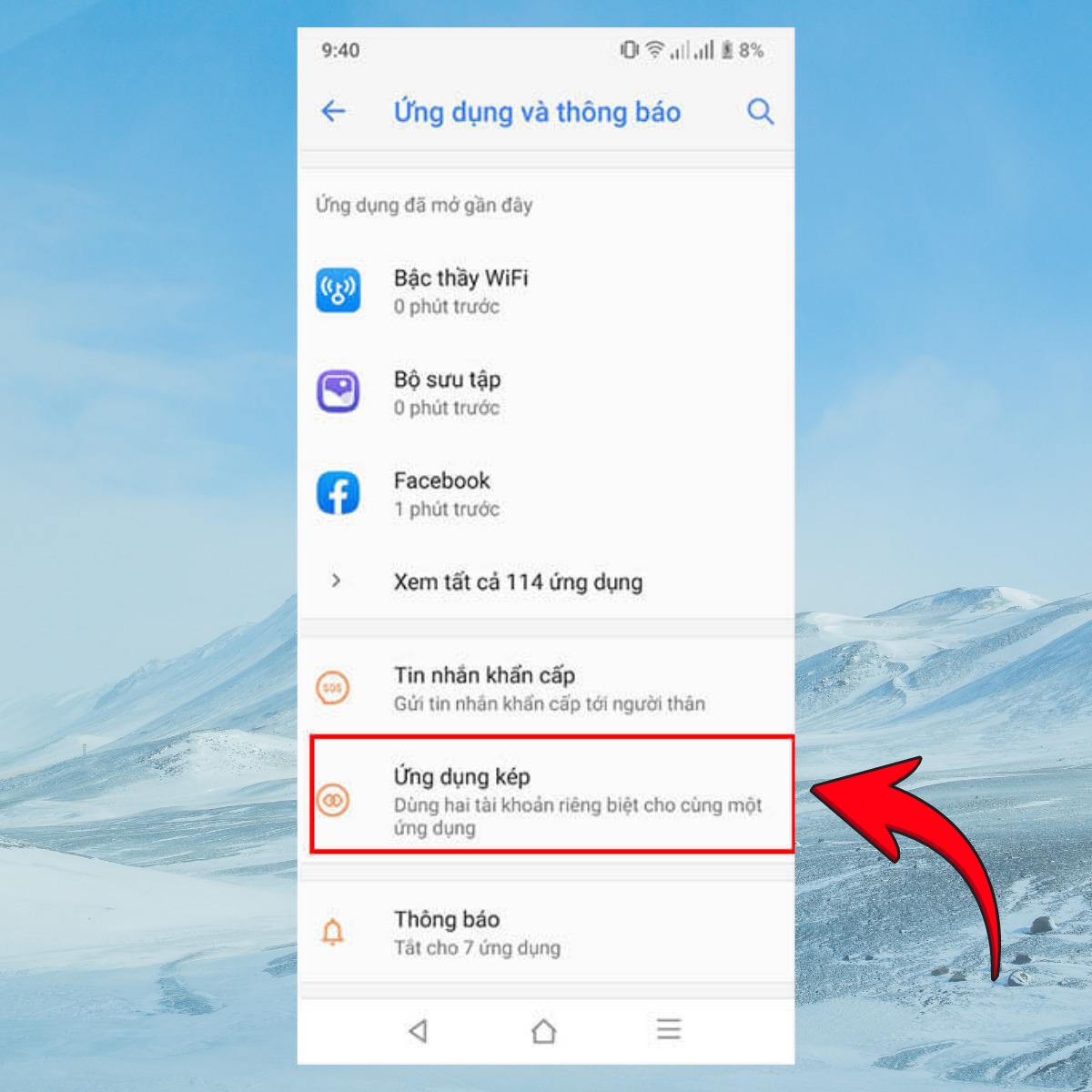 Chọn Ứng dụng kép