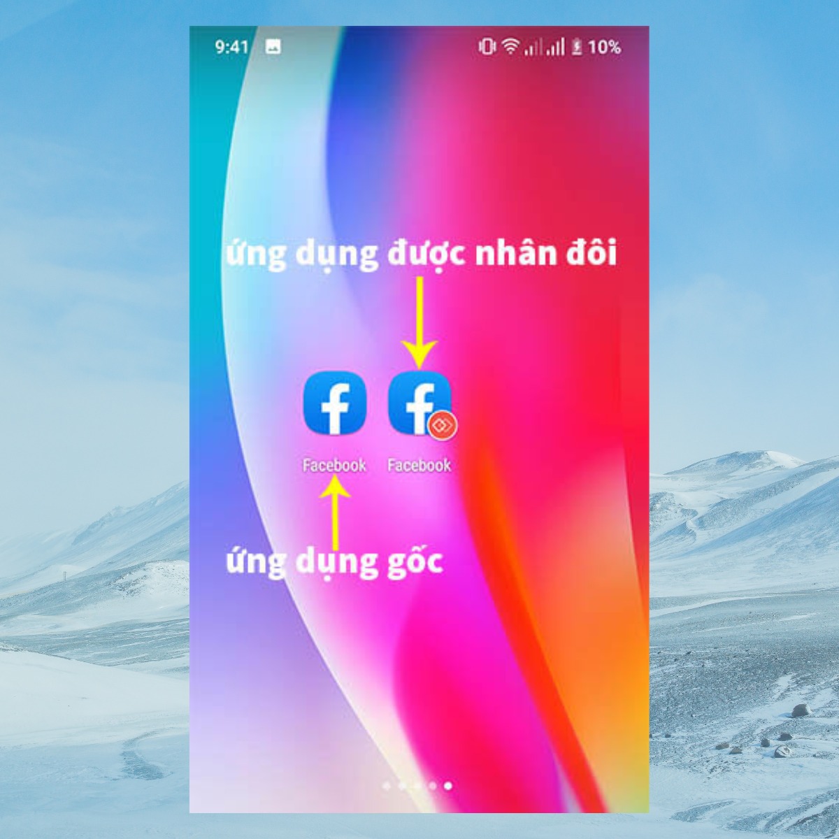 Tìm ứng dụng đã nhân bản ngoài màn hình chính