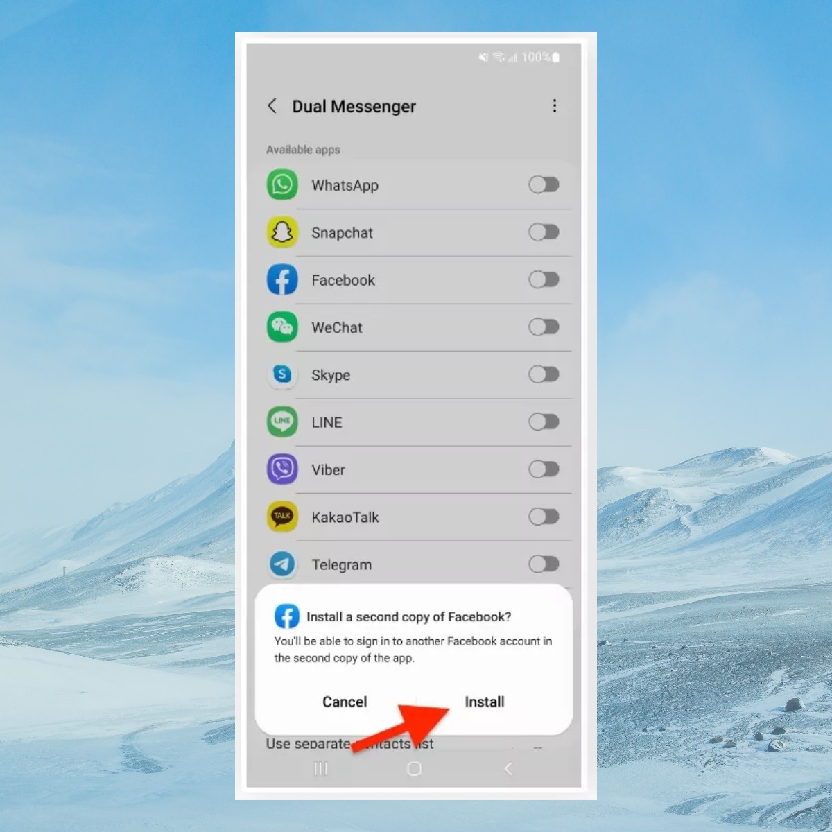 Xác nhận và cài đặt