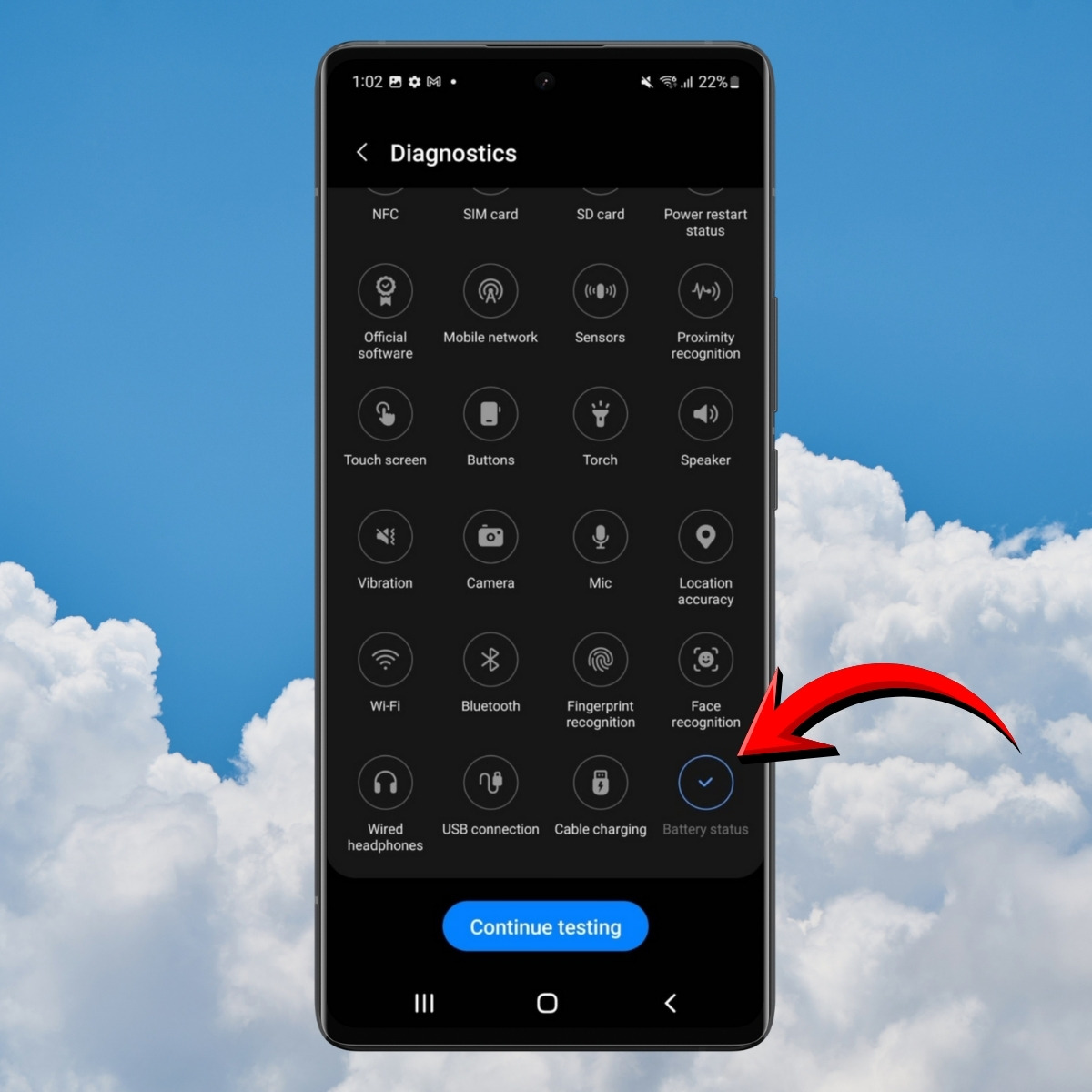 Mở Chẩn đoán điện thoại