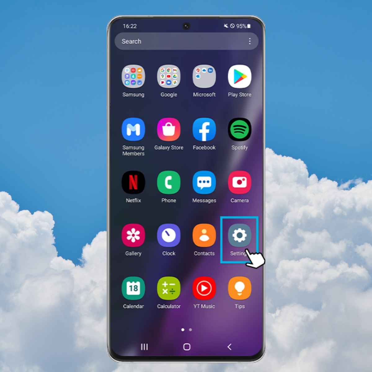 Truy cập vào ứng dụng Cài đặt