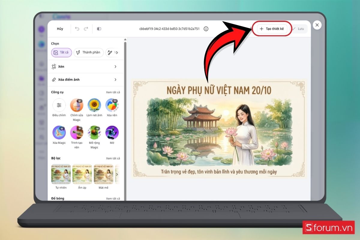 Cách sửa lỗi chữ trên thiệp, poster AI bằng Canva bước 4