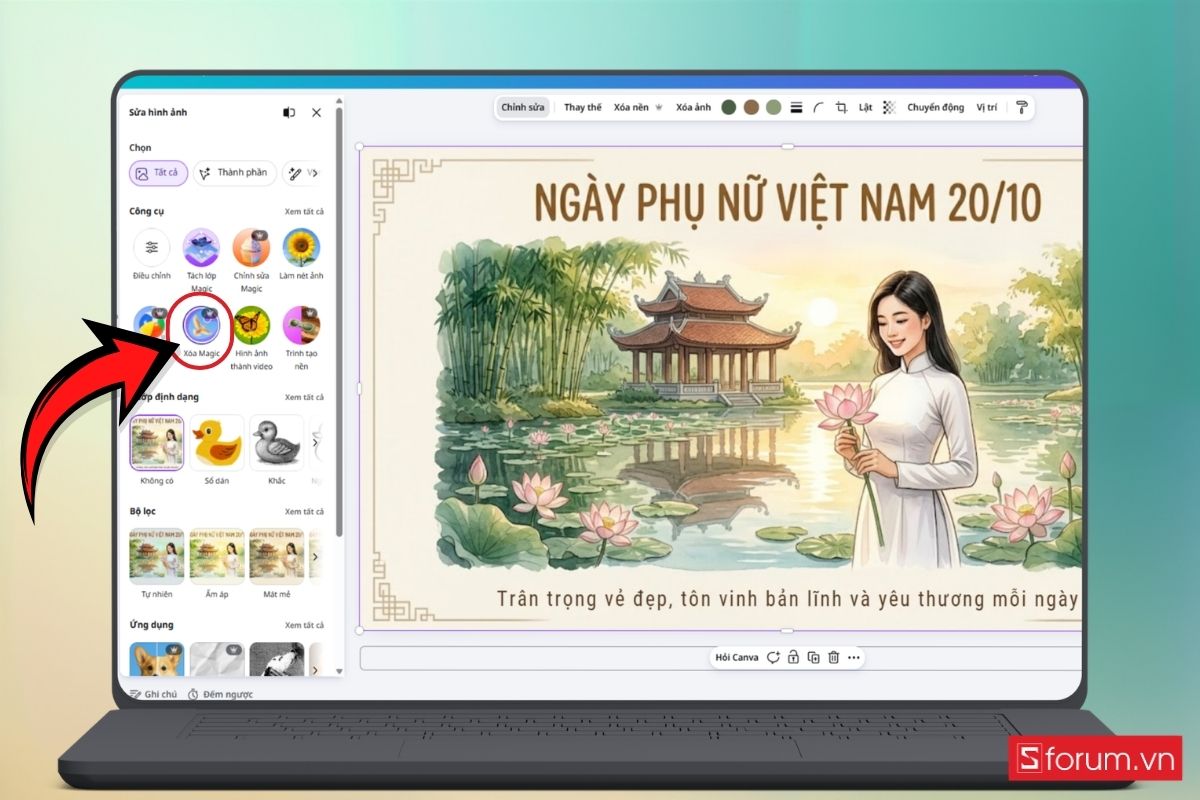 Cách sửa lỗi chữ trên thiệp, poster AI bằng Canva bước 6
