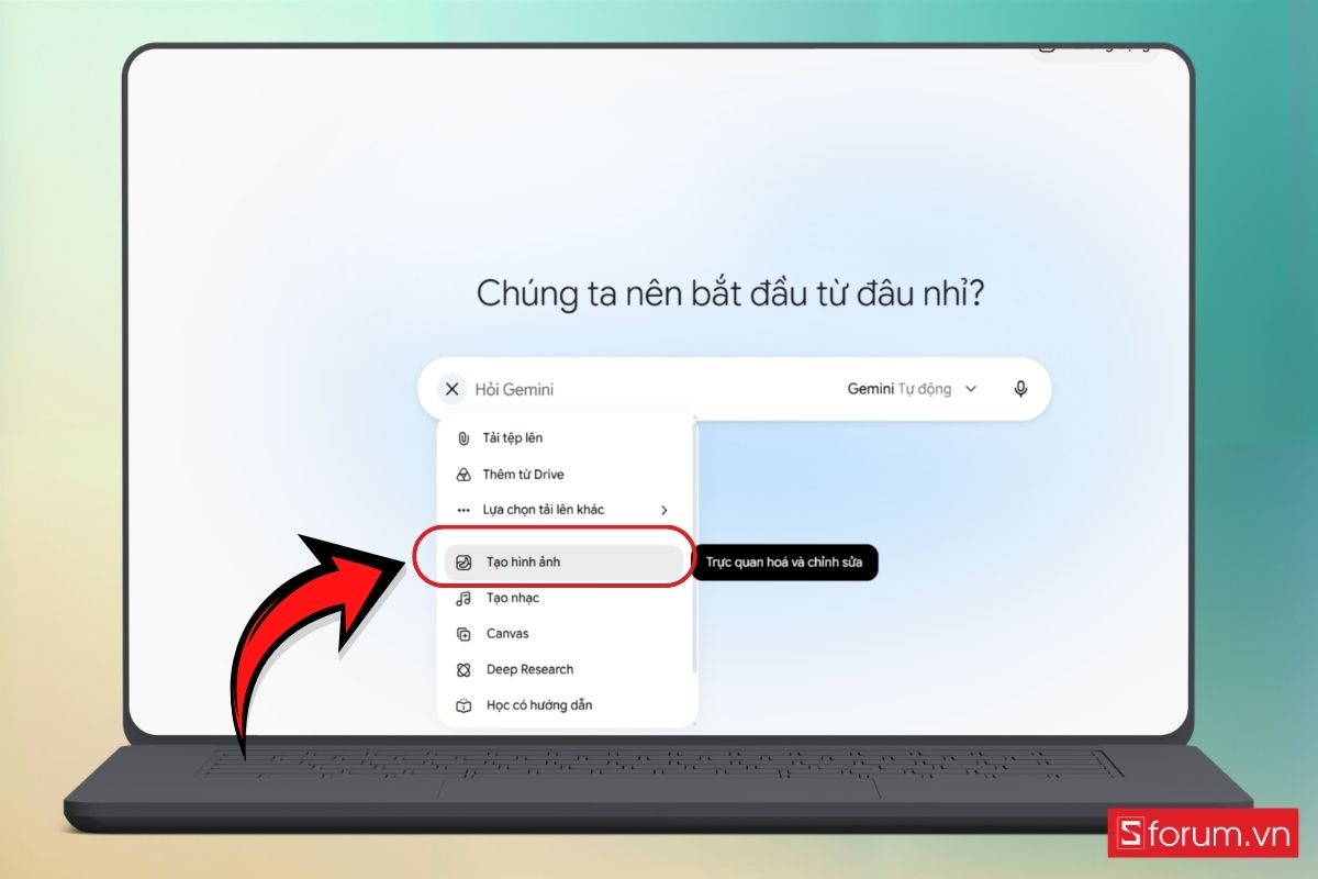 Cách tạo thiệp cá nhân hóa bằng Gemini bước 1