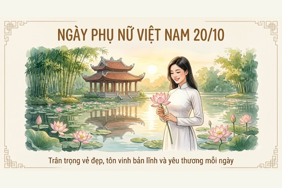 Prompt tạo thiệp 20/10 mang đậm nét văn hóa Việt