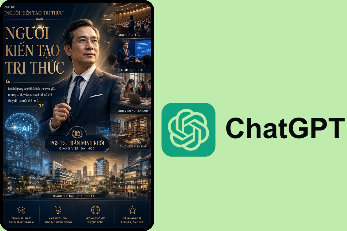 Prompt tạo ảnh poster vinh danh nghề giáo tinh tế, cảm xúc