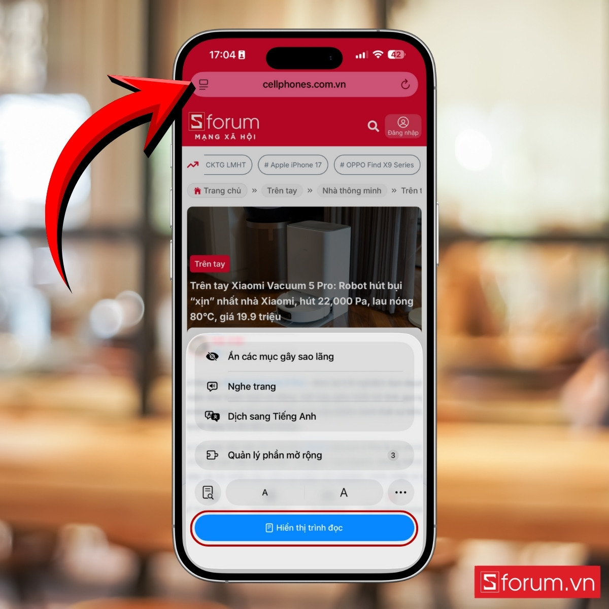 Cách sử dụng Safari với Apple Intelligence để tóm tắt nội dung trang web bước 2
