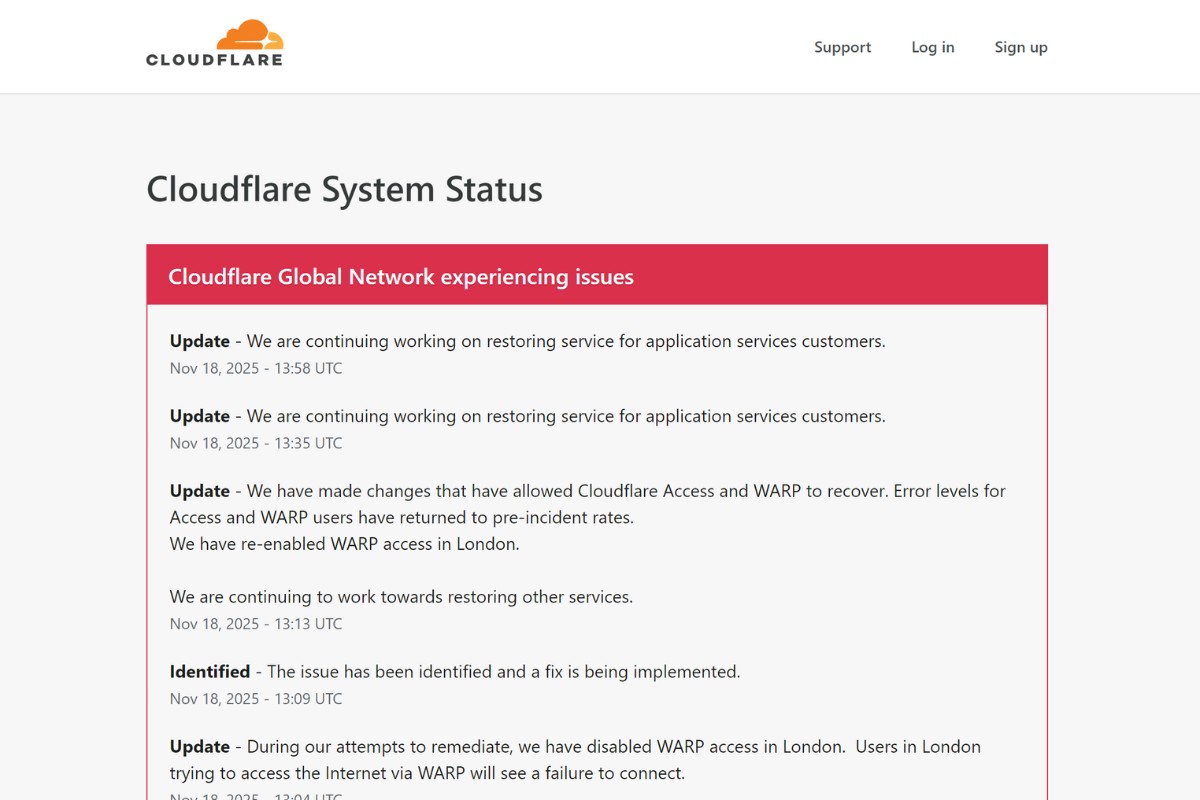 Tầm quan trọng của Cloudflare và hậu quả khi hệ thống này ngừng hoạt động