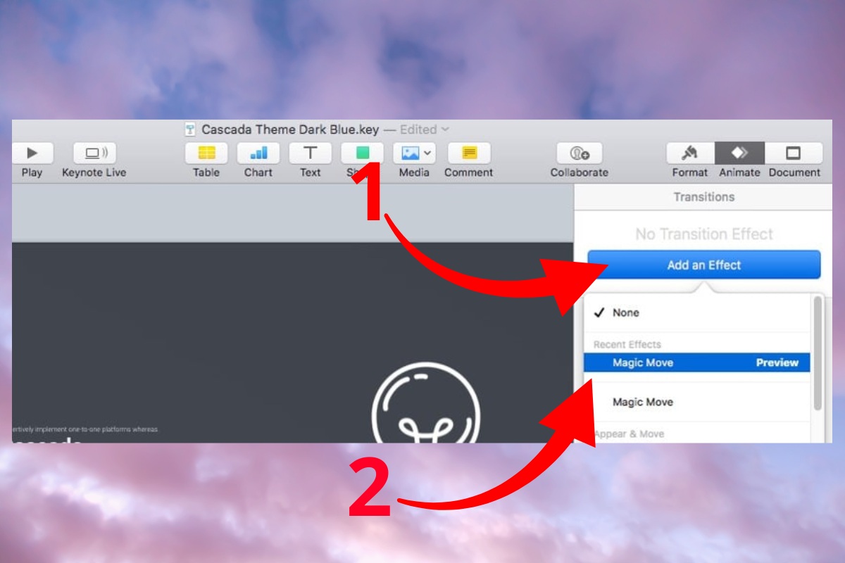 Hướng dẫn chi tiết cách sử dụng Magic Move trong Keynote bước 3