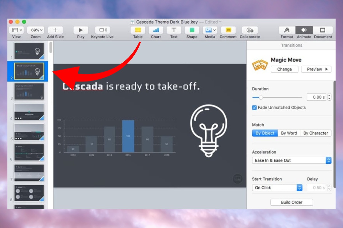 Hướng dẫn chi tiết cách sử dụng Magic Move trong Keynote bước 4
