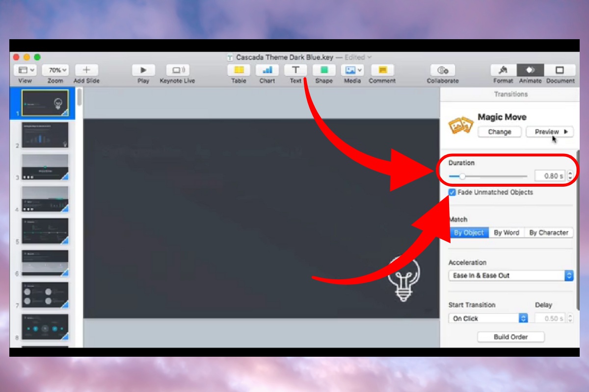Hướng dẫn chi tiết cách sử dụng Magic Move trong Keynote bước 6