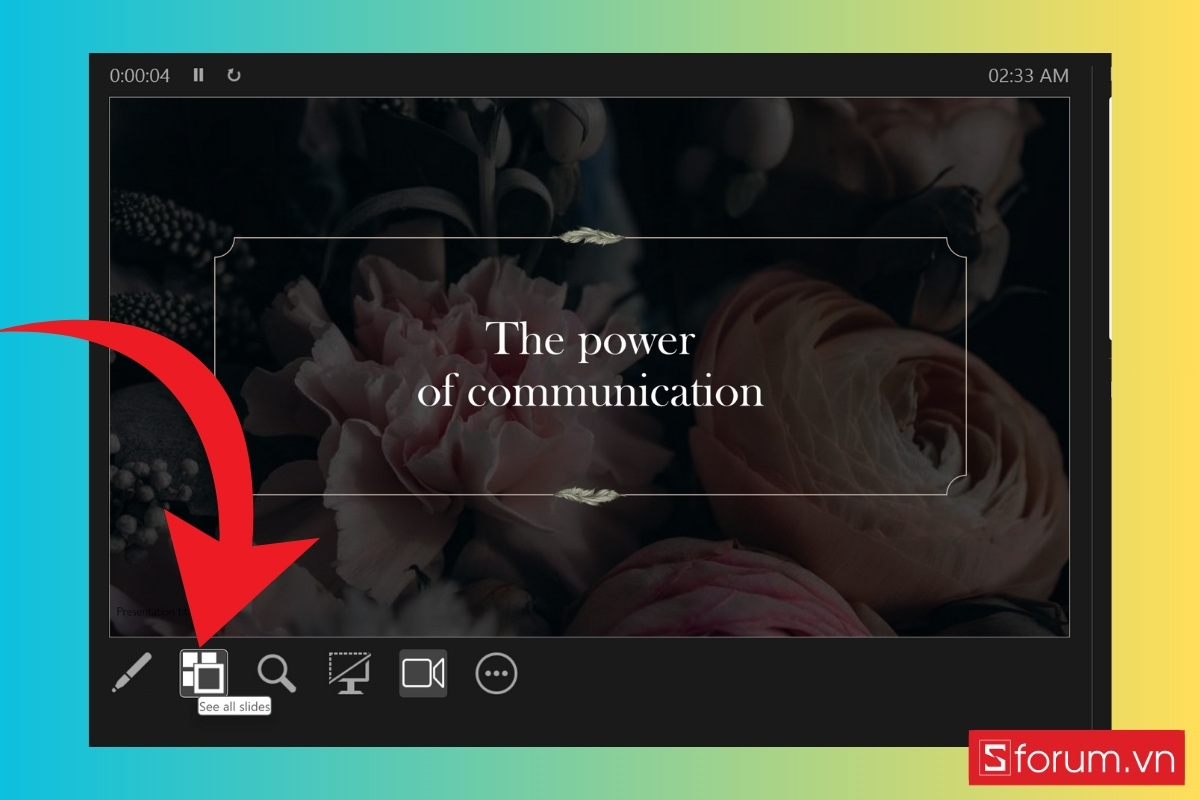 Các bước chi tiết để sử dụng Presenter View khi thuyết trình bước 7