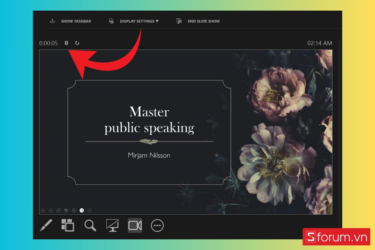Các bước chi tiết để sử dụng Presenter View khi thuyết trình bước 11